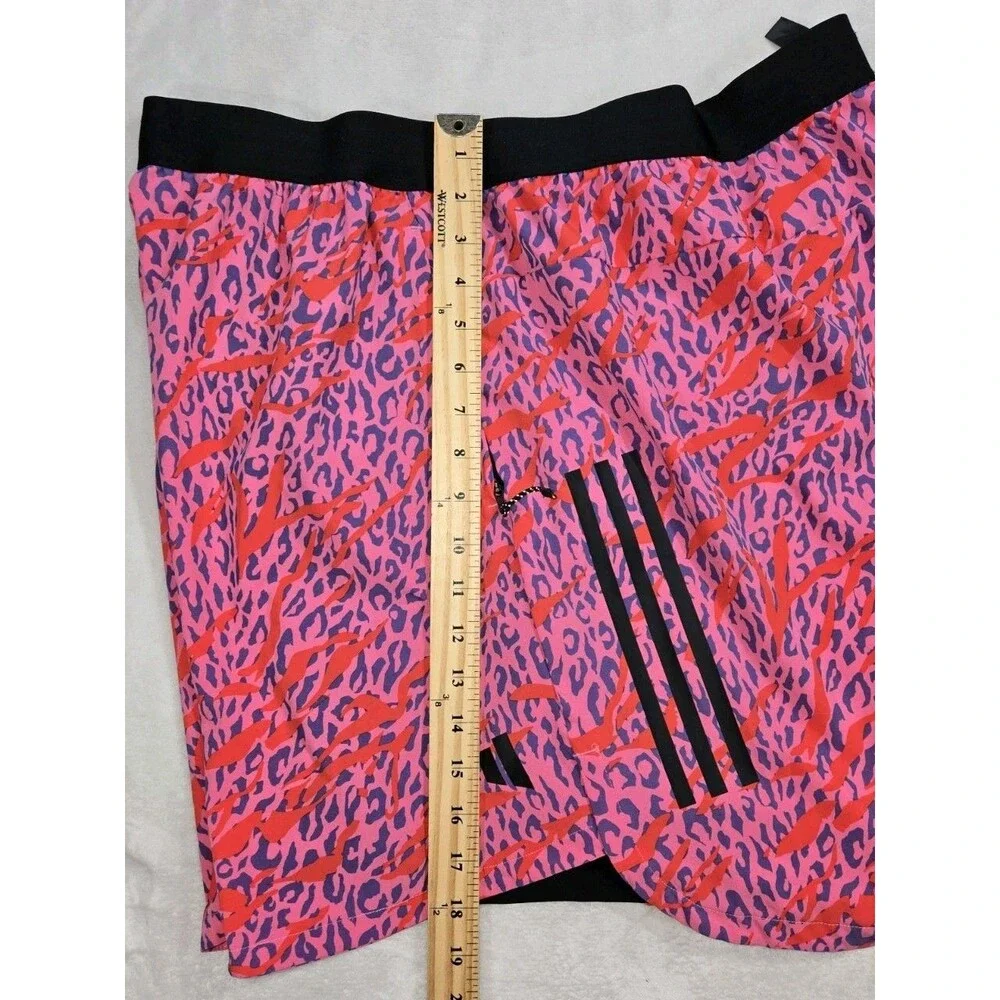 Mens Adidas Aeroready Cody Rigsby HIIT Shorts Animal Print 2 In 1 2XL 36x7 Pink